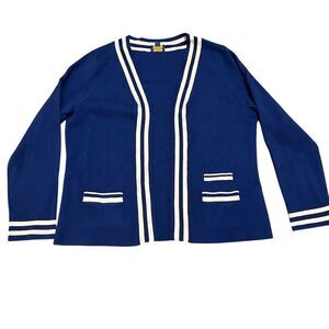 Pendleton Women's XL Blue Cardigan Sweater Long Sleeve Open Front